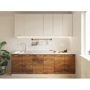 Кухня "Эльза" 2,2 м (таксония - белый снег)