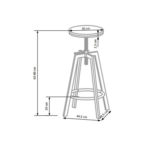 Стул барный HALMAR H64
