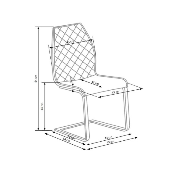 Стул HALMAR K265 коричневый-дуб медовый