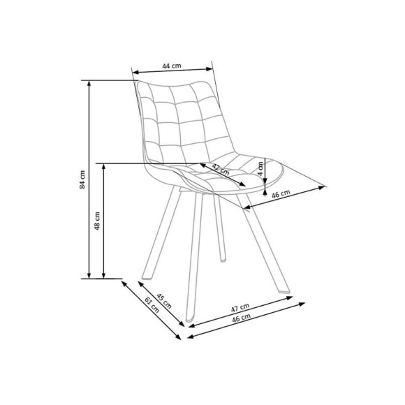 Стул HALMAR K332 бордовый