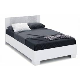 Кровать "Аврора 120х200" с основанием (белый - ателье светлый)