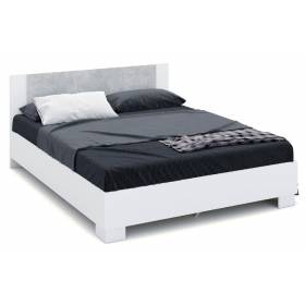 Кровать "Аврора 160х200" с основанием (белый - ателье светлый)
