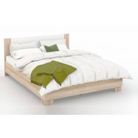 Кровать "Аврора 160х200" с основанием (дуб сонома - белый)