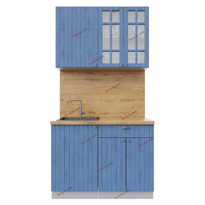 Кухня "Мила Берес 1,1 А" (дуб лазурный - дуб лазурный)