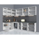Кухня угловая Мила Матте 1,5х2,6 А океан матовый слоновая кость матовый