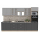 Кухня "Мила" 3,2 м ВТ (антрацит - серебро)
