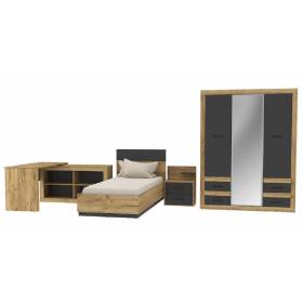 Набор мебели для спальни "LOFT - 3" (дуб золотой - антрацит)