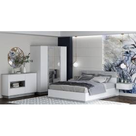 Набор мебели для спальни "Quartz" - 14 (белый платинум - бетон)
