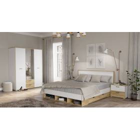Набор мебели для спальни "Scandi 2" (белый платиновый - дуб золотой)