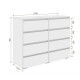 Комод Бари 120-8ш дуб сонома