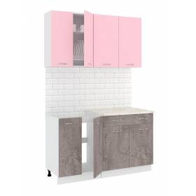 Кухня "Лира - Лайт" 1,4 м (оникс - розовый)