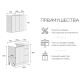 Кухня Марика 0,8 Белый софт