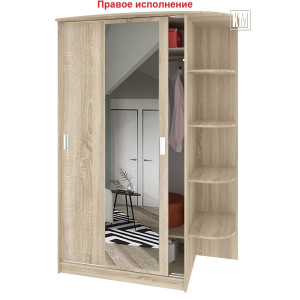 Шкаф-купе "Лагуна-1,52 м" ШК 04-01 L-R (дуб сонома)