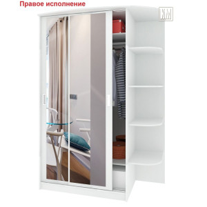 Шкаф-купе "Лагуна-1,52 м" ШК 04-02 L-R (белый текстурный)