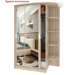 Шкаф-купе "Лагуна-1,52 м" ШК 04-02 L-R (дуб сонома)