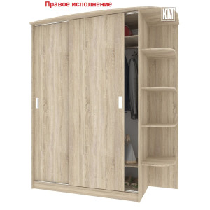 Шкаф-купе "Лагуна-1,85 м" ШК 05-00 L-R (дуб сонома)