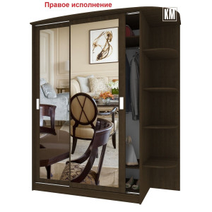 Шкаф-купе "Лагуна-1,85 м" ШК 05-02 L-R (венге)