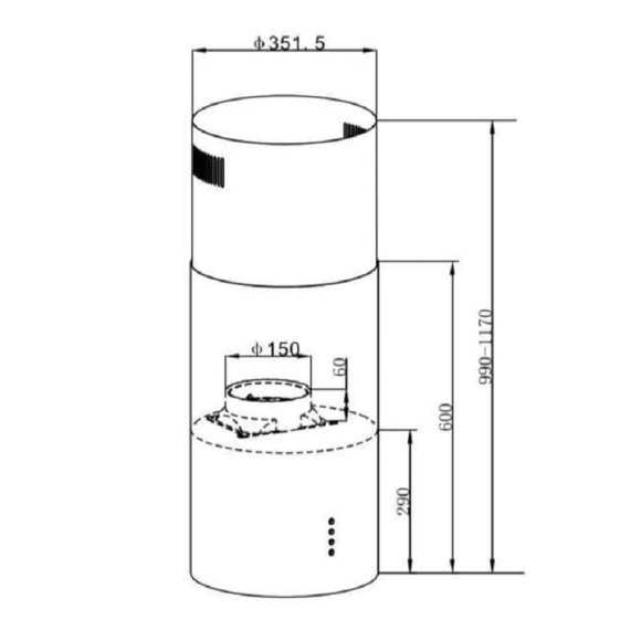 Вытяжка MAUNFELD Lee Light Isla 35 черный в 2-х коробах
