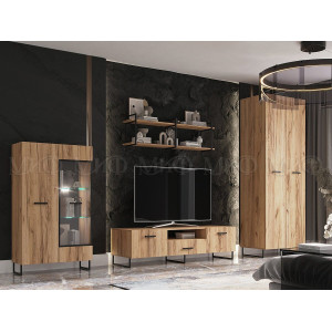 Гостиная "Нэнси LOFT" (дуб крафт золотой - дуб крафт золотой)