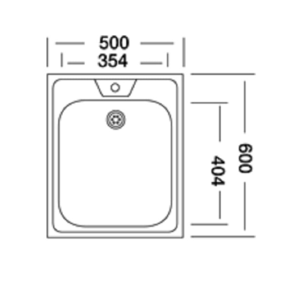 Мойка для кухни 50x60 EC 208 D