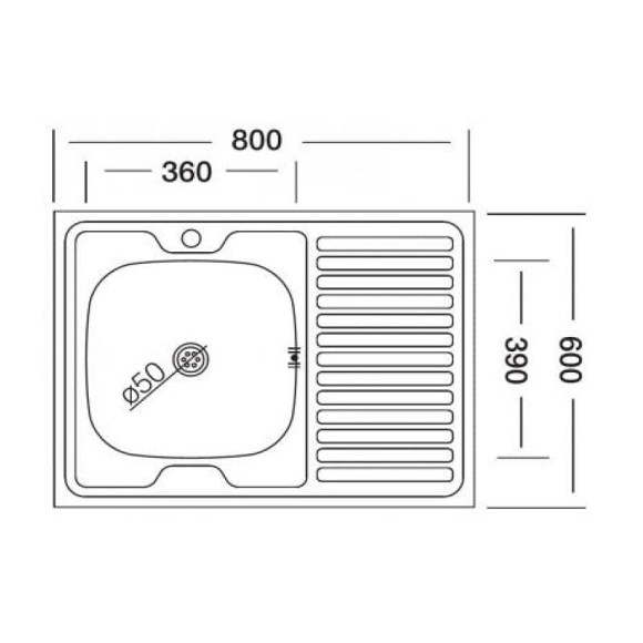 Мойка для кухни 80х60 EC 220 D