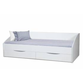 Кровать "Фея" с ящиками 200х90 (белый - белый)