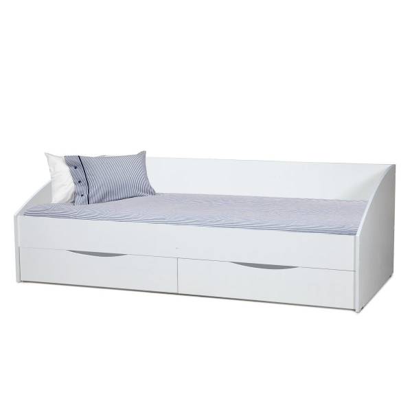 Кровать Фея-3 с ящиками 200х90 белый - белый