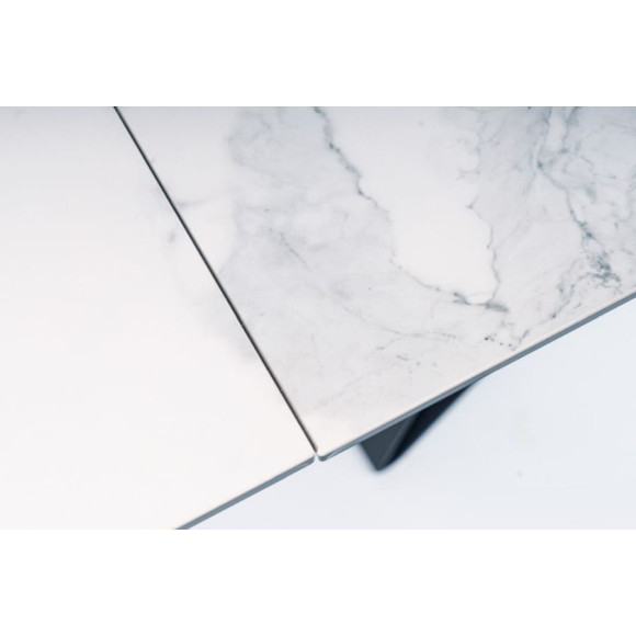 Стол обеденный SIGNAL WESTIN III CERAMIC 160 раскладной белый-черный