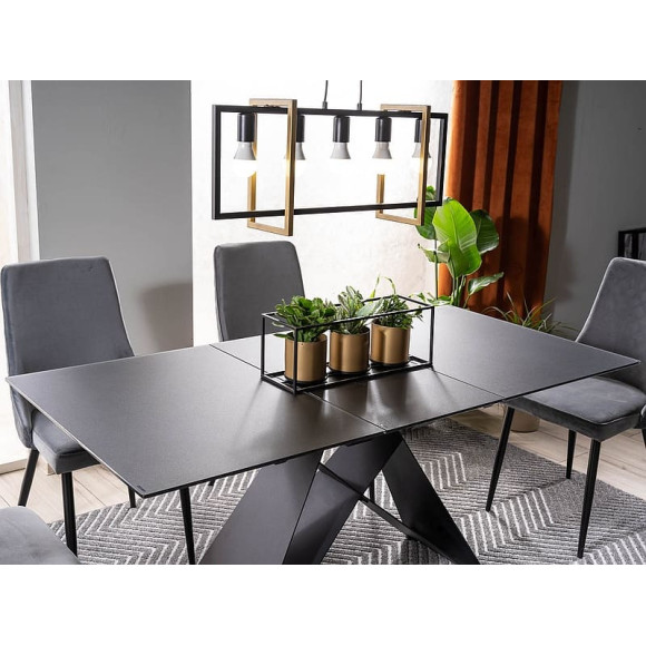 Стол обеденный SIGNAL WESTIN SG раздвижной черный-черный матовый