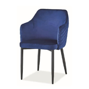 Стул SIGNAL ASTOR VELVET (синий-черный)